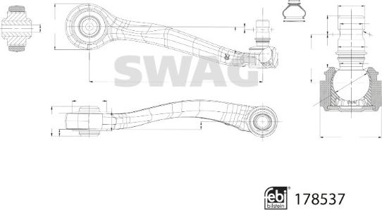 Swag 33 10 4577 - Wahacz, zawieszenie koła parts5.com