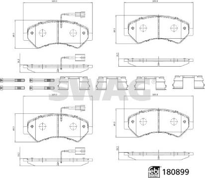 Swag 33 10 7998 - Set placute frana,frana disc parts5.com