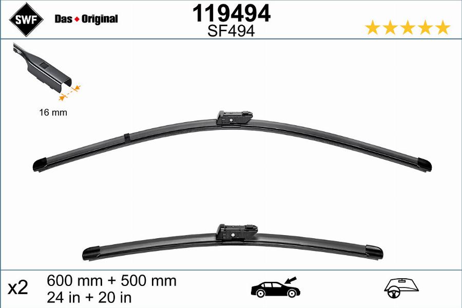 SWF 119494 - Wiper Blade parts5.com