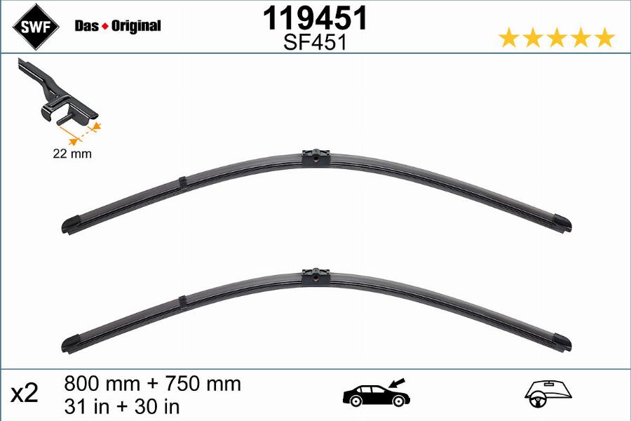 SWF 119451 - Wiper Blade parts5.com