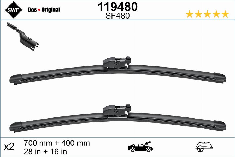 SWF 119480 - Silecek süpürgesi parts5.com