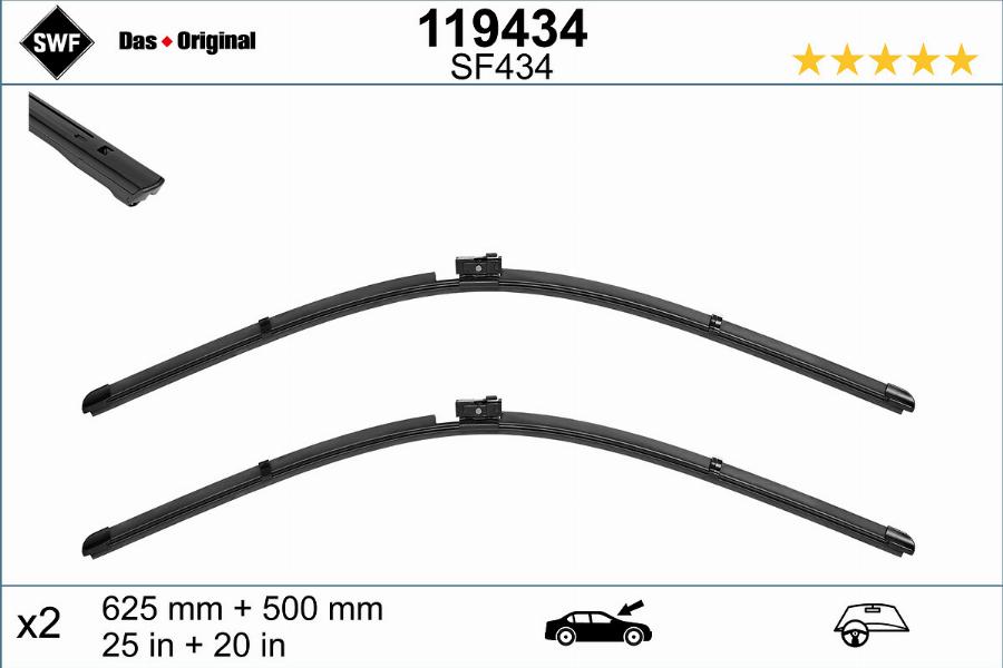 SWF 119434 - Balai d'essuie-glace parts5.com