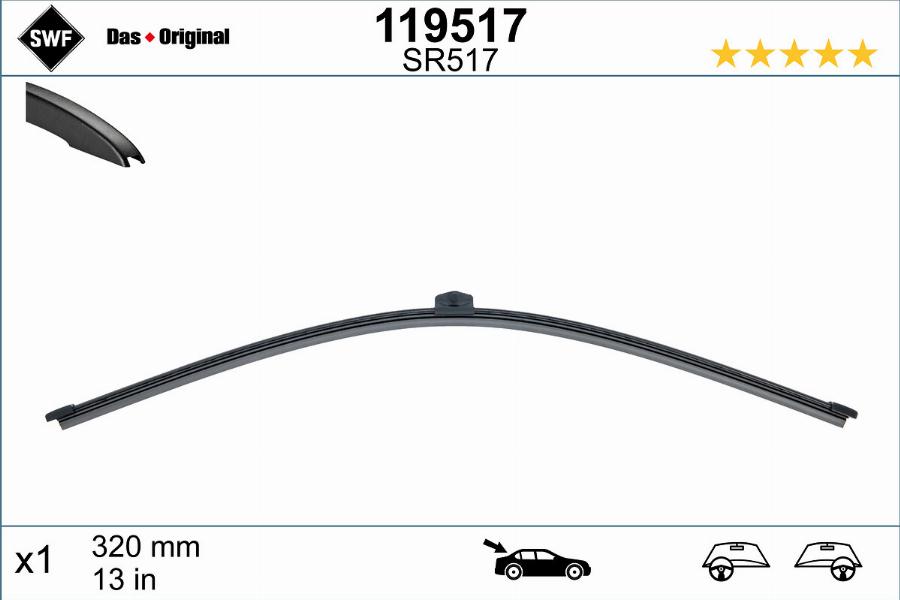 SWF 119517 - Lamela stergator parts5.com