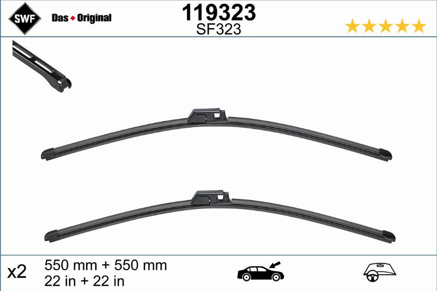 SWF 119323 - Balai d'essuie-glace parts5.com