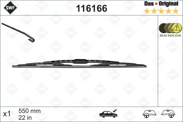 SWF 116166 - Balai d'essuie-glace parts5.com