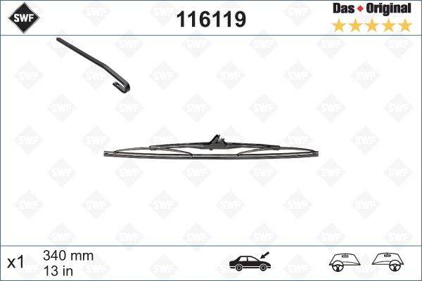 SWF 116119 - Metlica brisalnika stekel parts5.com