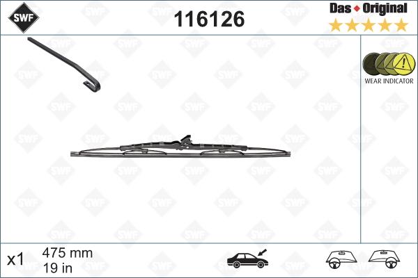 SWF 116126 - Metlica brisača parts5.com