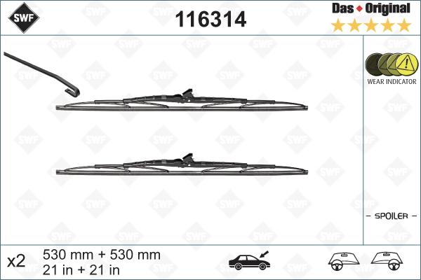 SWF 116314 - Metlica brisača parts5.com