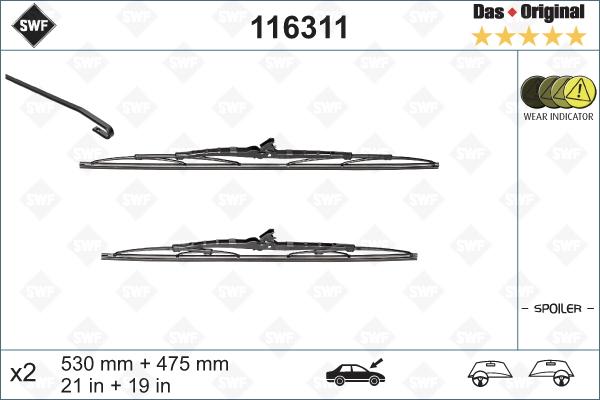 SWF 116311 - Törlőlapát parts5.com