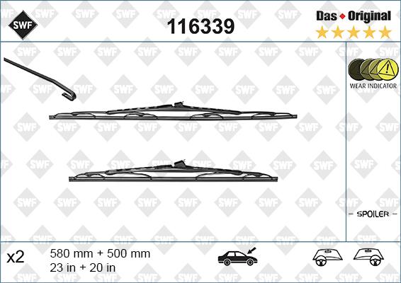 SWF 116339 - Lamela stergator parts5.com