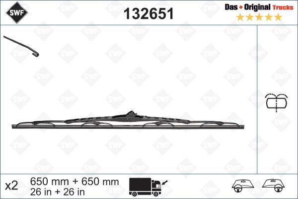 SWF 132651 - Metlica brisača parts5.com