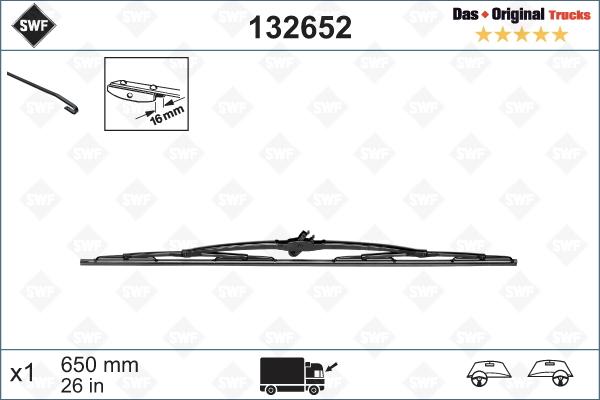 SWF 132652 - Μάκτρο καθαριστήρα parts5.com