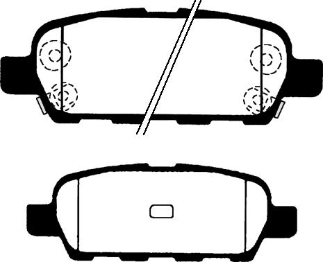 NISSAN D408M8H32J - Brake Pad Set, disc brake parts5.com