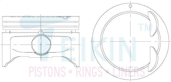 Teikin 51115.STD - Piston parts5.com