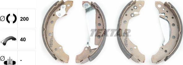 Textar 91044700 - Sada brzdových čeľustí parts5.com