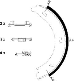 Textar 91054600 - Fékpofakészlet, rögzítőfék parts5.com