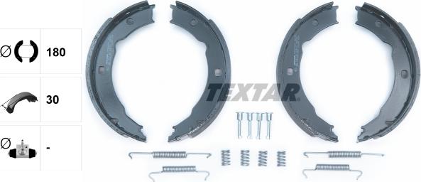 Textar 91054800 - Brake Shoe Set, parking brake parts5.com