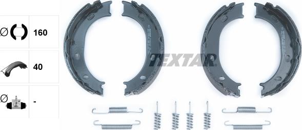 Textar 91055100 - Set saboti frana, frana de mana parts5.com