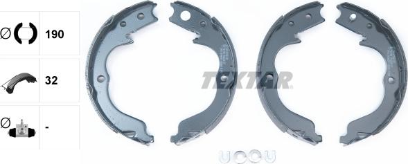 Textar 91068300 - Brake Shoe Set, parking brake parts5.com