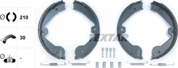 Textar 91062400 - Brake Shoe Set, parking brake parts5.com