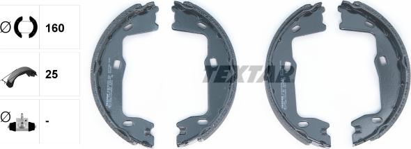 Textar 91018400 - Brake Shoe Set, parking brake parts5.com