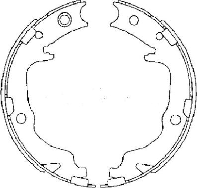 Textar 91073400 - Brake Shoe Set, parking brake parts5.com