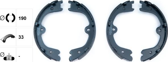 Textar 91073100 - Set saboti frana, frana de mana parts5.com