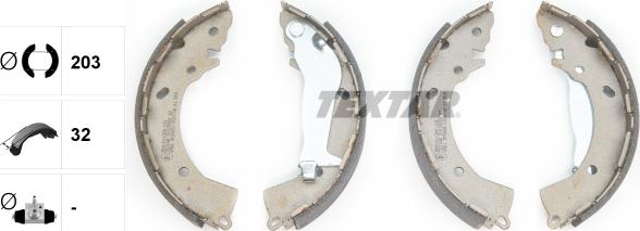 Textar 91072600 - Set saboti frana parts5.com