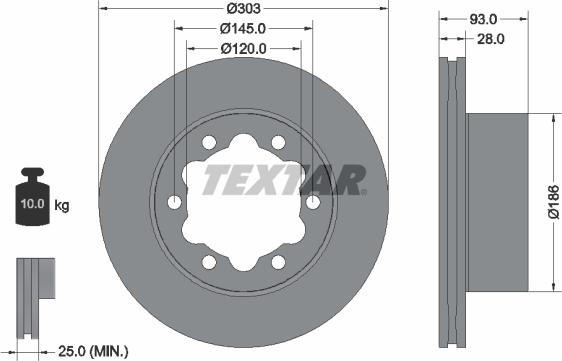 Textar 93143403 - Disc frana parts5.com