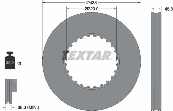 Textar 93272000 - Brake Disc parts5.com