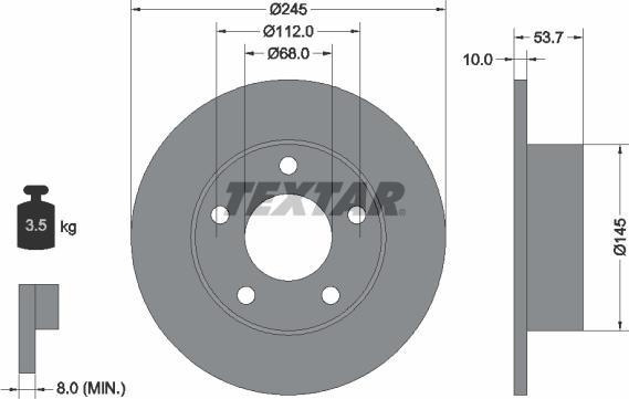 Textar 92090803 - Kočioni disk parts5.com