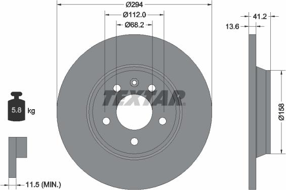 Textar 92098103 - Piduriketas parts5.com