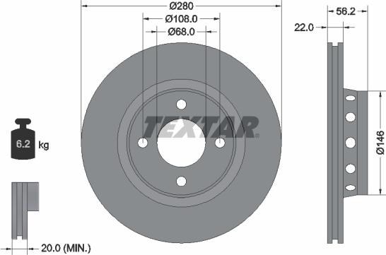 Textar 92060600 - Piduriketas parts5.com