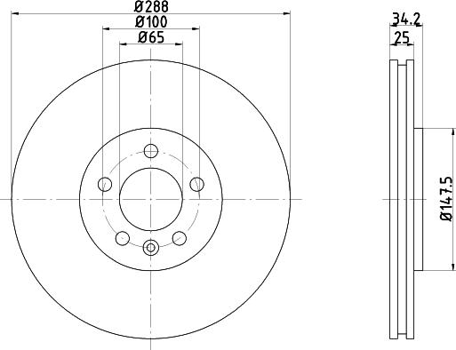 Textar 92082400 - Тормозной диск parts5.com