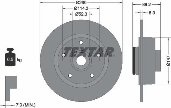 Textar 92195903 - Kočioni disk parts5.com