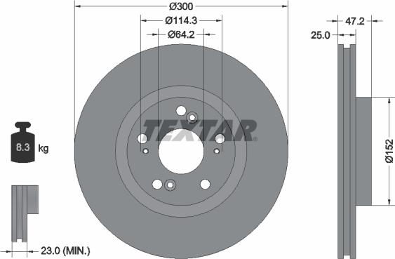 Textar 92140903 - Disc frana parts5.com