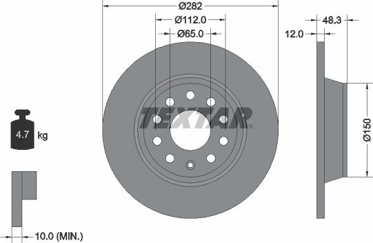 Textar 92140803 - Disc frana parts5.com