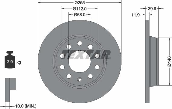 Textar 92106303 - Δισκόπλακα parts5.com