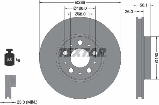 Textar 92100503 - Piduriketas parts5.com