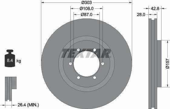 Textar 92180003 - Piduriketas parts5.com