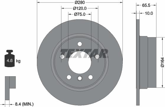 Textar 92132903 - Brake Disc parts5.com