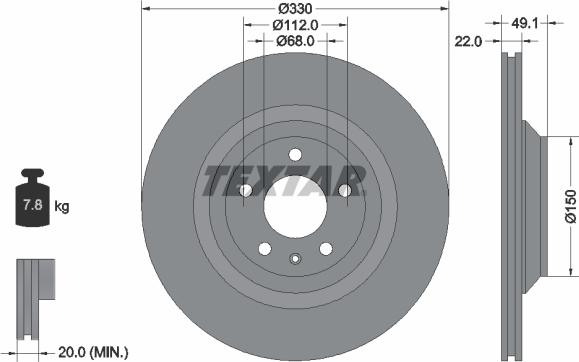 Textar 92132603 - Disc frana parts5.com