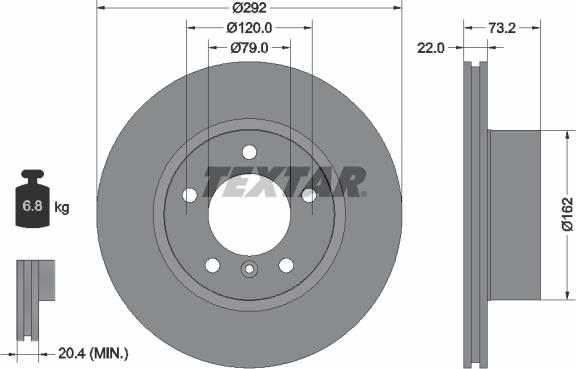 Textar 92132805 - Disc frana parts5.com