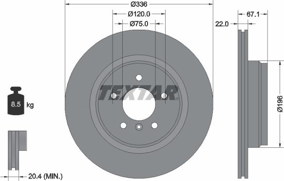 Textar 92137905 - Disc frana parts5.com