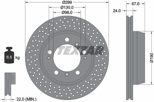 Textar 92176705 - Disc frana parts5.com