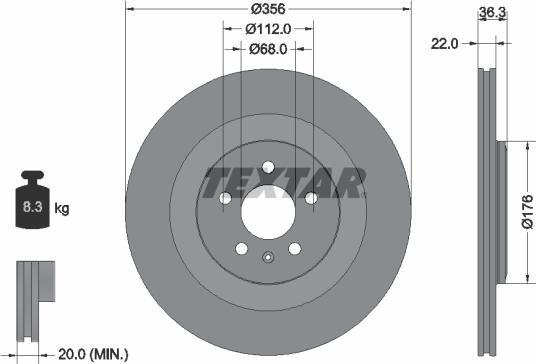 Textar 92241803 - Disc frana parts5.com