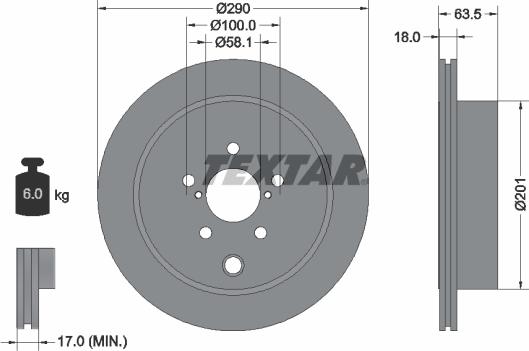 Textar 92270903 - Fren diski parts5.com