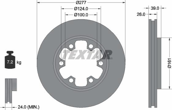 Textar 92059000 - Brake Disc parts5.com