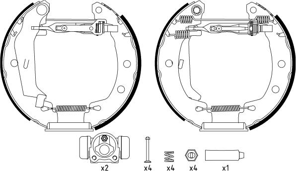 Textar 84049500 - Sada brzdových čeľustí parts5.com