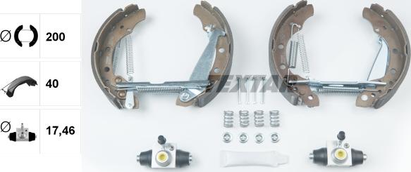 Textar 84044706 - Brake Shoe Set parts5.com